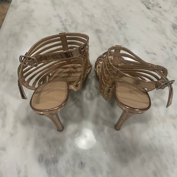 Christian Siriano USA 9 Rose Gold Stiletto 4.5" Heel with Ankle Strap - Picture 5 of 15